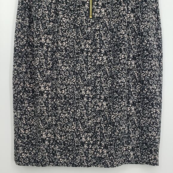 Calvin Klein Sheath Dress 14 Abstract Textured Knit Fitted Work Career Black Tan - Picture 8 of 10